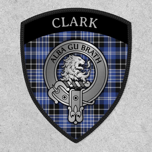 Clan Clark [EDIT] Tartan & Alba Gu Brath Crest Patch (Front)