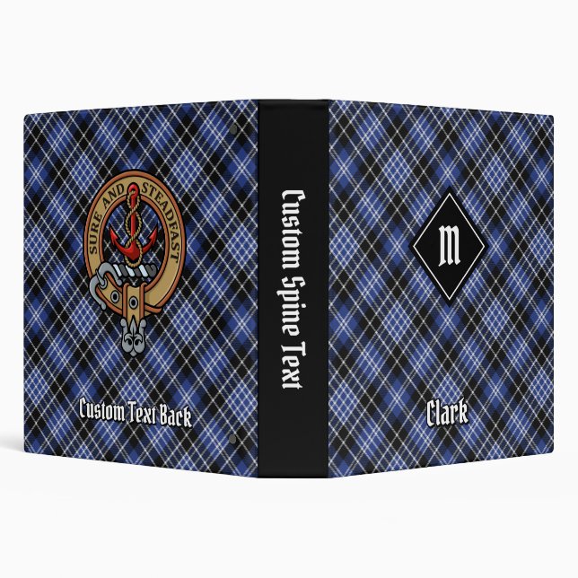 Clan Clark Tartan 3 Ring Binder (Background)
