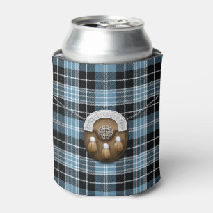 Clan Clark Tartan And Sporran Can Cooler