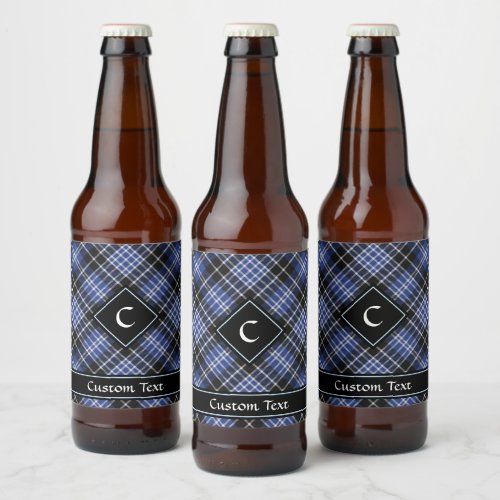 Clan Clark Tartan Beer Bottle Label