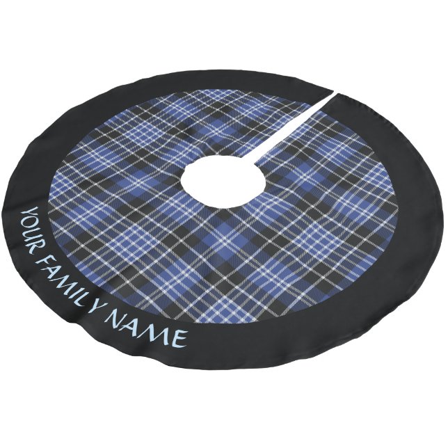 Clan Clark Tartan Brushed Polyester Tree Skirt (Angled)