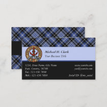 Clan Clark Tartan Business Card
