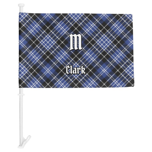 Clan Clark Tartan Car Flag (Front)