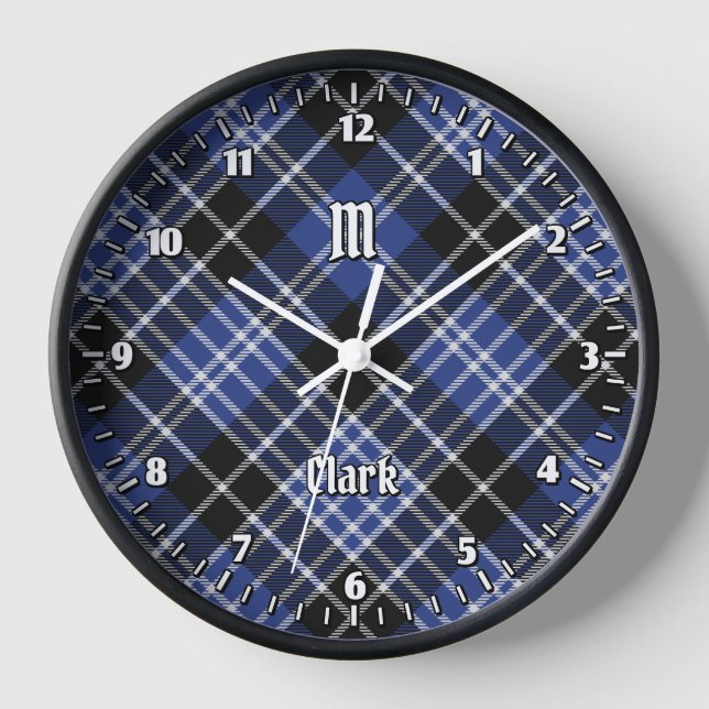 Clan Clark Tartan Clock (Front)