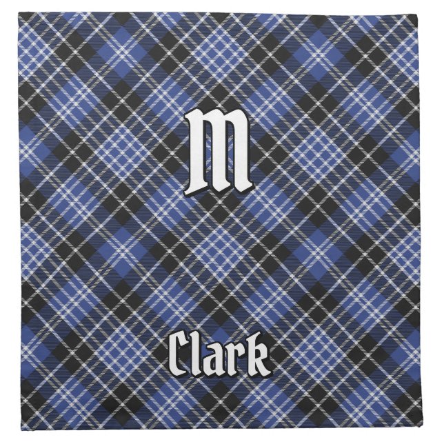 Clan Clark Tartan Cloth Napkin (Front)