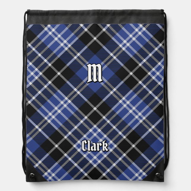 Clan Clark Tartan Drawstring Bag (Front)