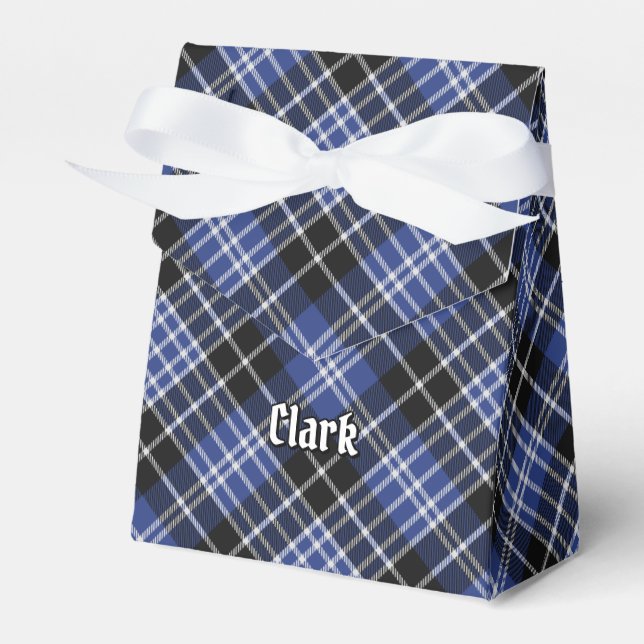 Clan Clark Tartan Favor Boxes (Front Side)