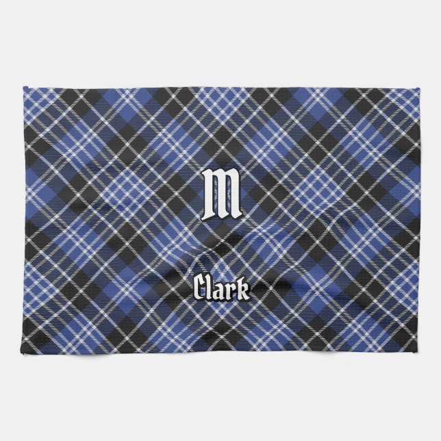 Clan Clark Tartan Kitchen Towel (Horizontal)