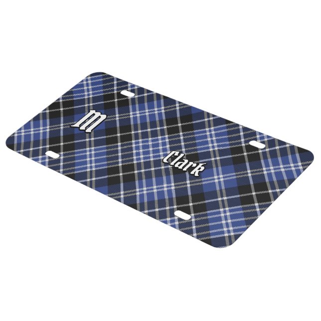 Clan Clark Tartan License Plate (Side)