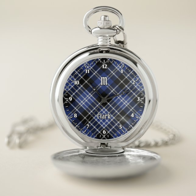 Clan Clark Tartan Pocket Watch (Inside)