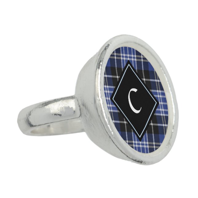 Clan Clark Tartan Ring (Side)