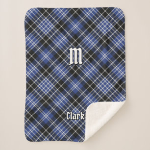 Clan Clark Tartan Sherpa Blanket