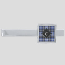 Clan Clark Tartan Silver Finish Tie Bar