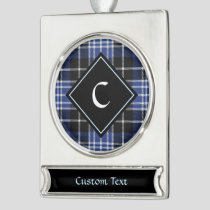 Clan Clark Tartan Silver Plated Banner Ornament