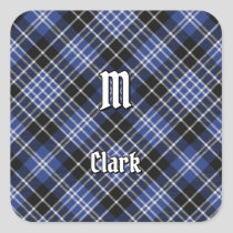 Clan Clark Tartan Square Sticker