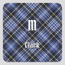 Clan Clark Tartan Square Sticker