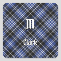 Clan Clark Tartan Square Sticker