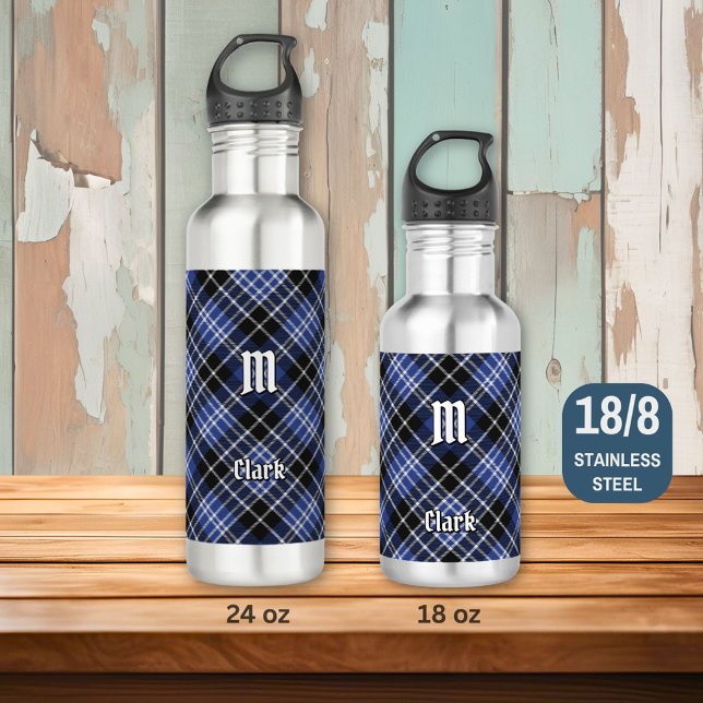 Clan Clark Tartan Stainless Steel Water Bottle (Creator Uploaded)