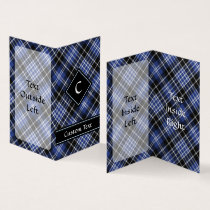 Clan Clark Tartan Vertical Folded Business Card