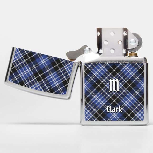 Clan Clark Tartan Zippo Lighter (Opened)