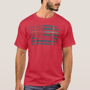Clan Clelland Scottish tartan US flag kilt Scotlan T-Shirt