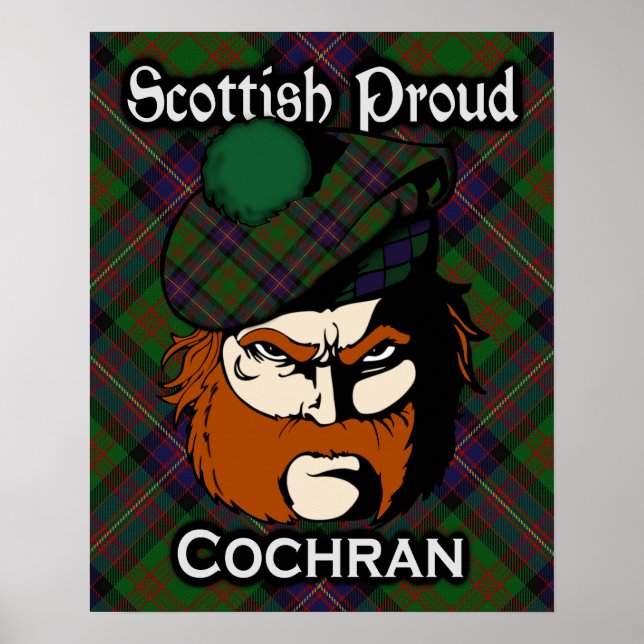Clan Cochran Scottish Tartan Poster (Front)