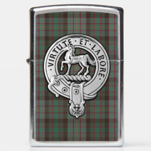 Clan Cochrane Crest & Hunting Tartan Zippo Lighter