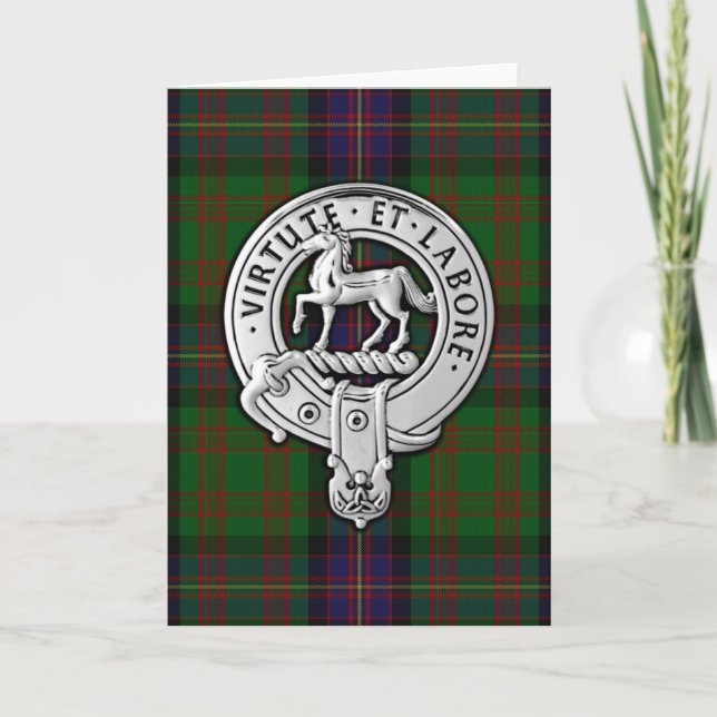 Clan Cochrane Crest & Tartan Card (Front)