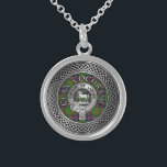 Clan Cochrane Crest & Tartan Knot Sterling Silver Necklace<br><div class="desc">Clan Cochrane Crest & Tartan Knot</div>