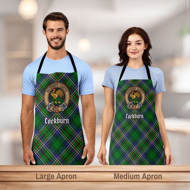 Clan Cockburn Crest over Tartan Apron (Creator Uploaded)
