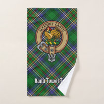 Clan Cockburn Crest over Tartan Bath Towel Set