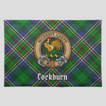 Clan Cockburn Crest over Tartan Cloth Placemat