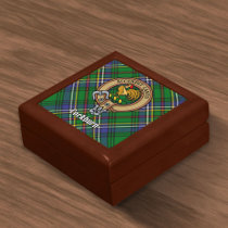 Clan Cockburn Crest over Tartan Gift Box