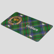 Clan Cockburn Crest over Tartan License Plate
