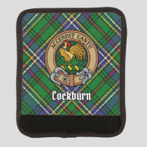 Clan Cockburn Crest over Tartan Luggage Handle Wrap