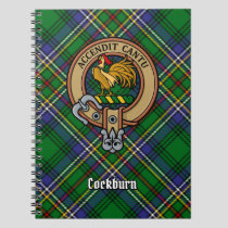 Clan Cockburn Crest over Tartan Notebook