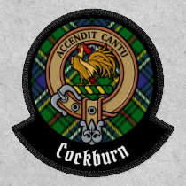 Clan Cockburn Crest over Tartan Patch