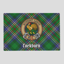 Clan Cockburn Crest over Tartan Placemat
