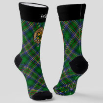Clan Cockburn Crest over Tartan Socks