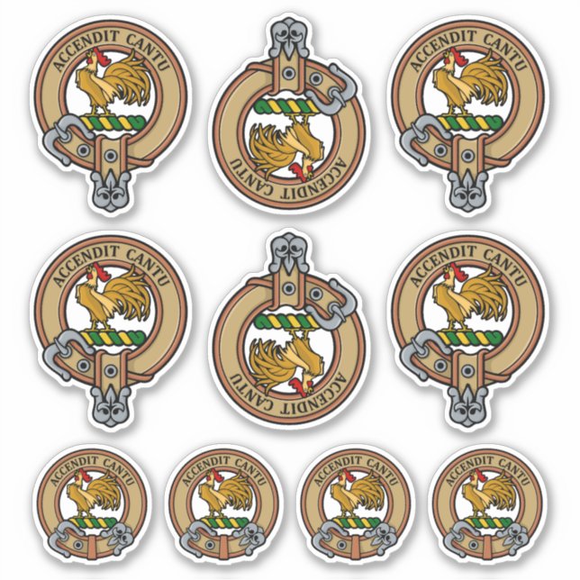 Clan Cockburn Crest Sticker Set (Front)