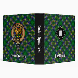 Clan Cockburn Tartan 3 Ring Binder