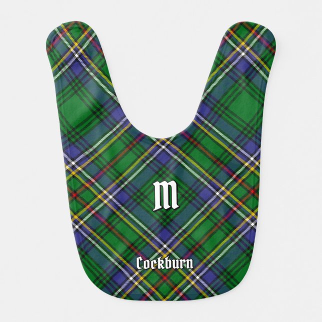 Clan Cockburn Tartan Baby Bib (Front)