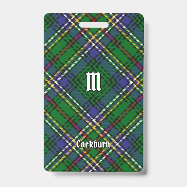 Clan Cockburn Tartan Badge (Front)