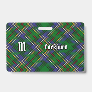 Clan Cockburn Tartan Badge
