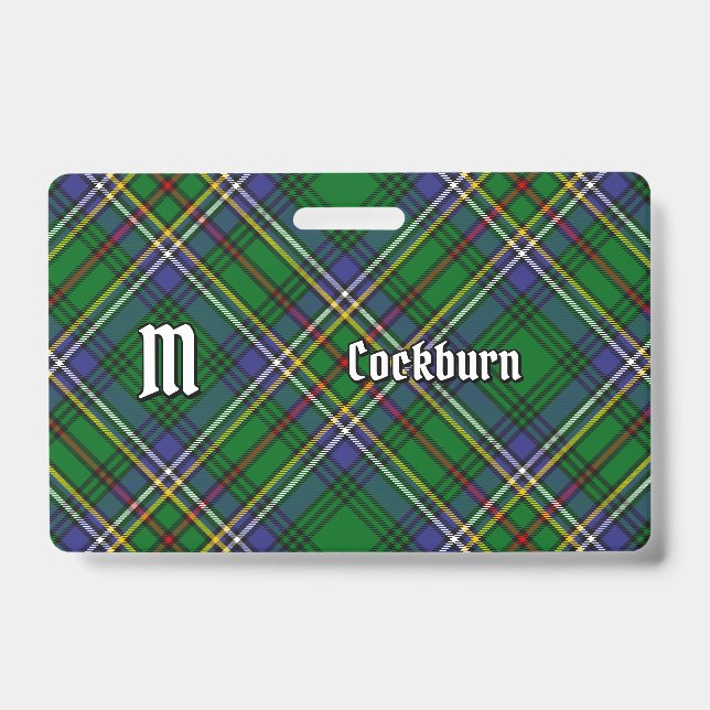 Clan Cockburn Tartan Badge (Front)