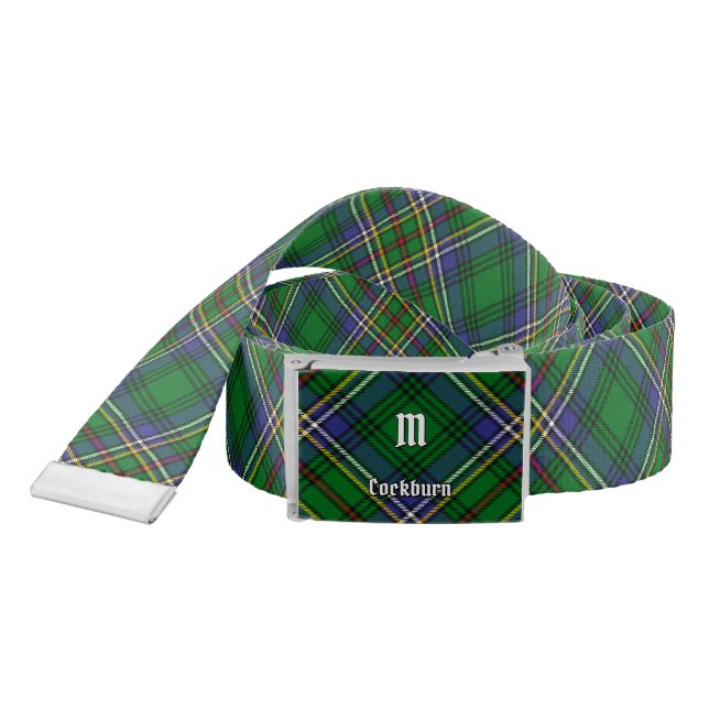 Clan Cockburn Tartan Belt (Snake)