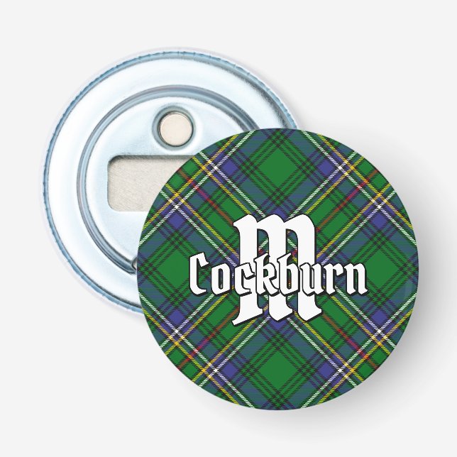 Clan Cockburn Tartan Bottle Opener (Front)