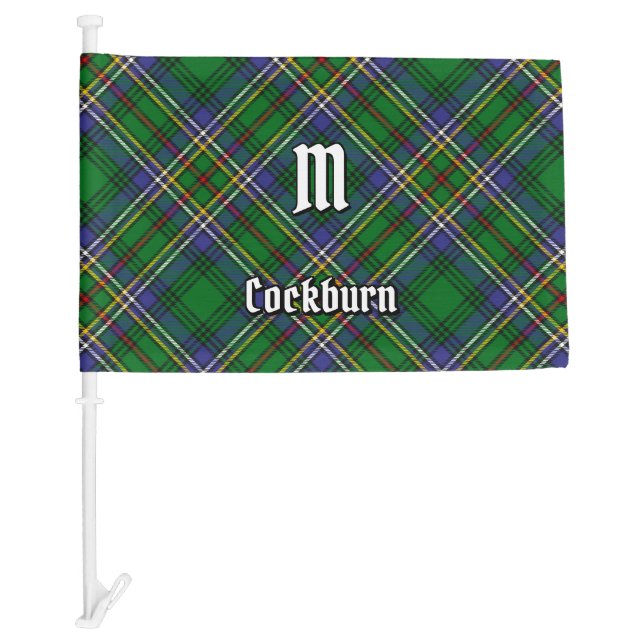 Clan Cockburn Tartan Car Flag (Front)