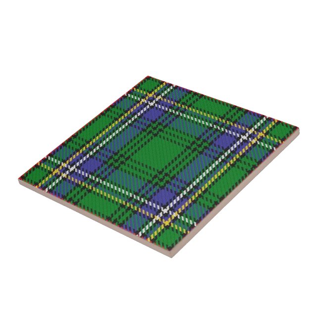 Clan Cockburn Tartan  Ceramic Tile (Side)