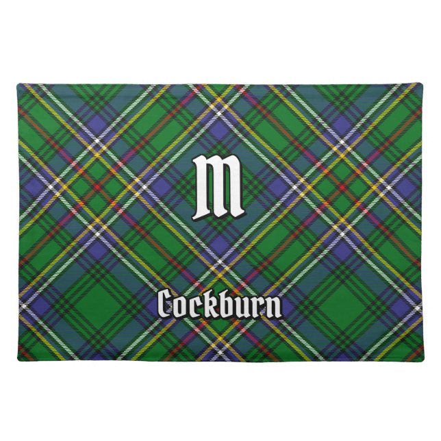 Clan Cockburn Tartan Cloth Placemat (Front)